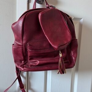 Elegant Burgundy Backpack
